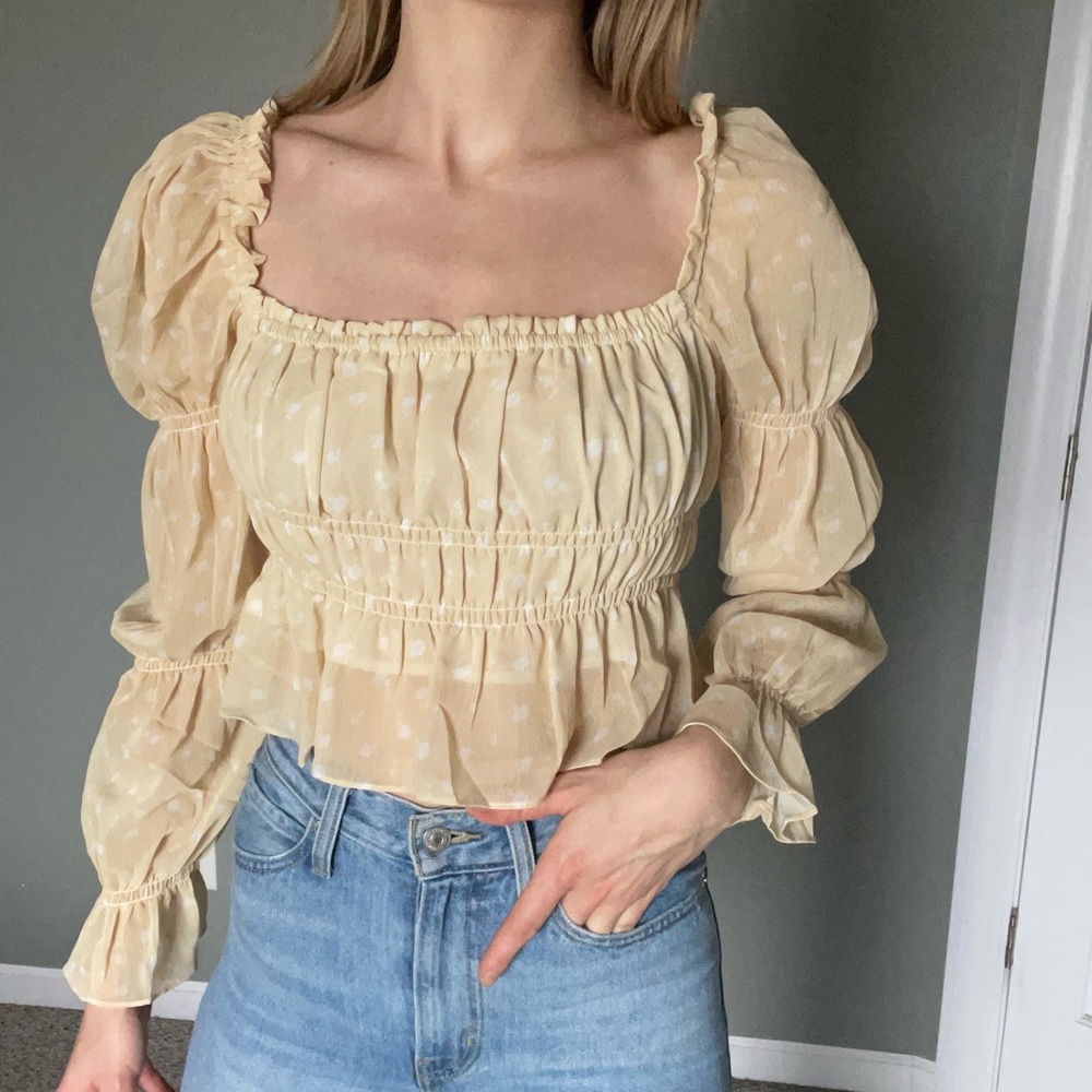 Ruffled Yellow Blouse